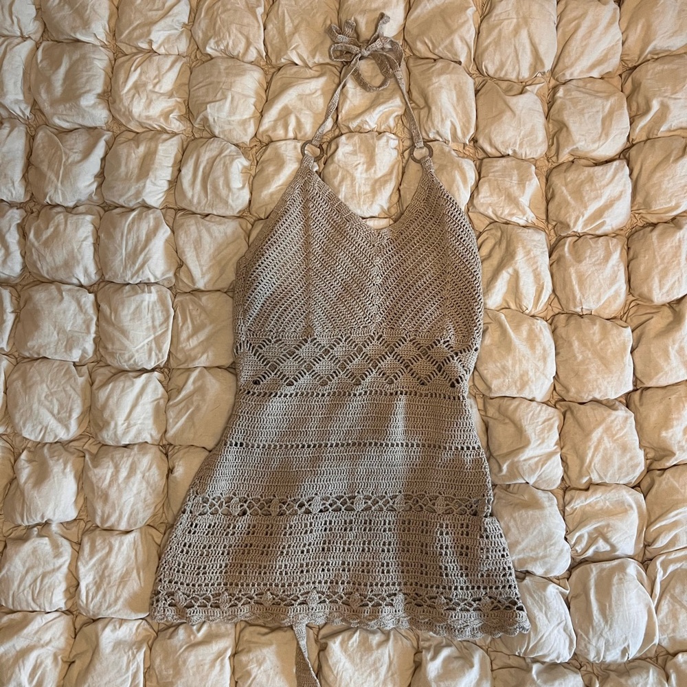 Michael Kors Halter beige babydoll top/dress